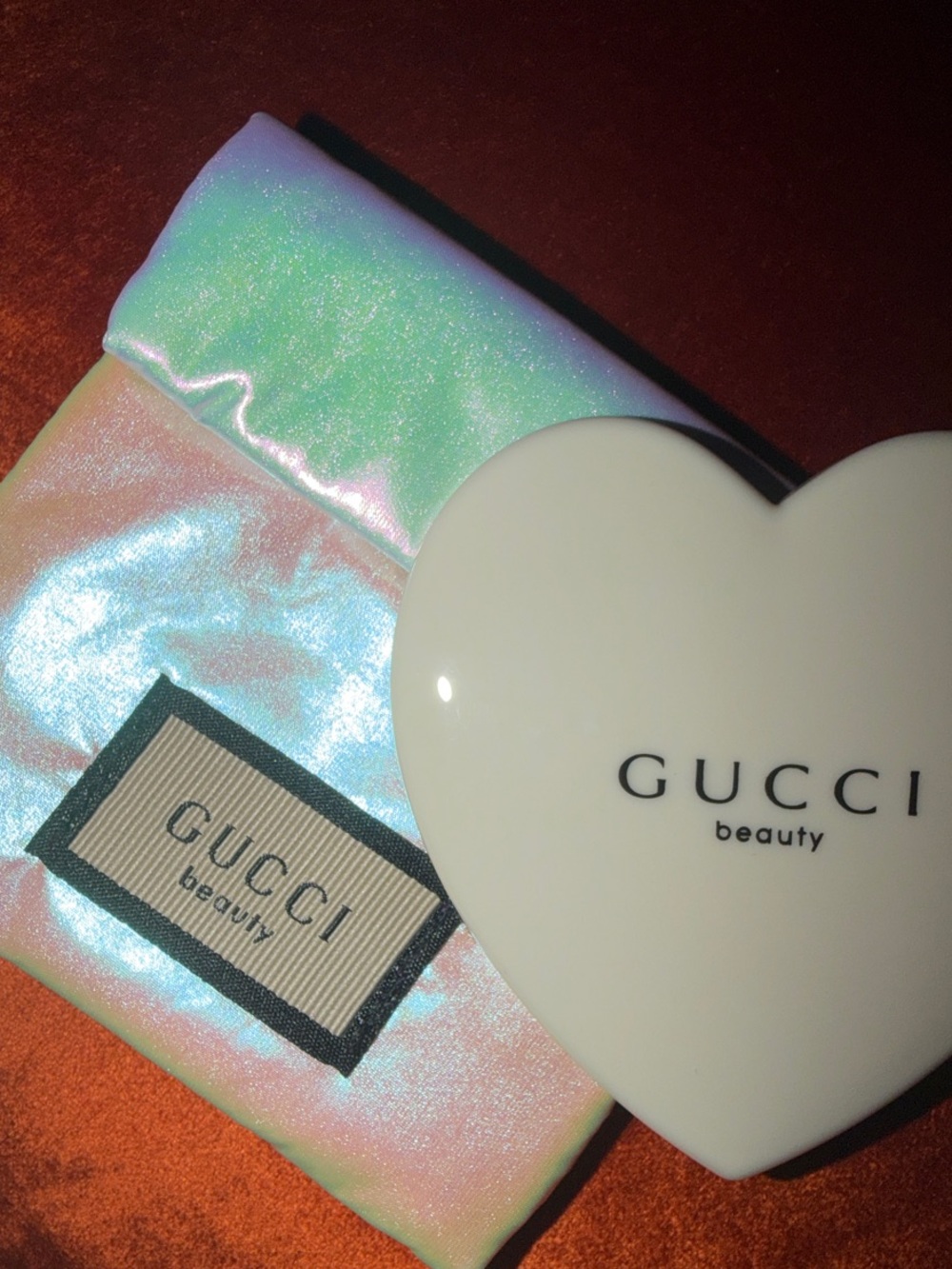 GWP-Gucci Beauty Heart Compact with Iridescent Pouch - Iridescent